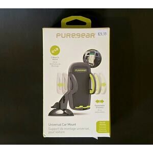 Universal Dash Mount Puregear Suction Cup/vent clip For All Phones - Black